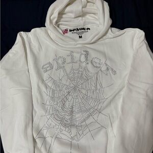 Sp5der hoodie white Vvs size M ‼️‼️